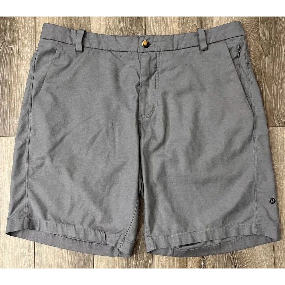 Lululemon ABC Classic Fit Shorts Mens 36 Gray Stretch Golf Chino Warpstreme